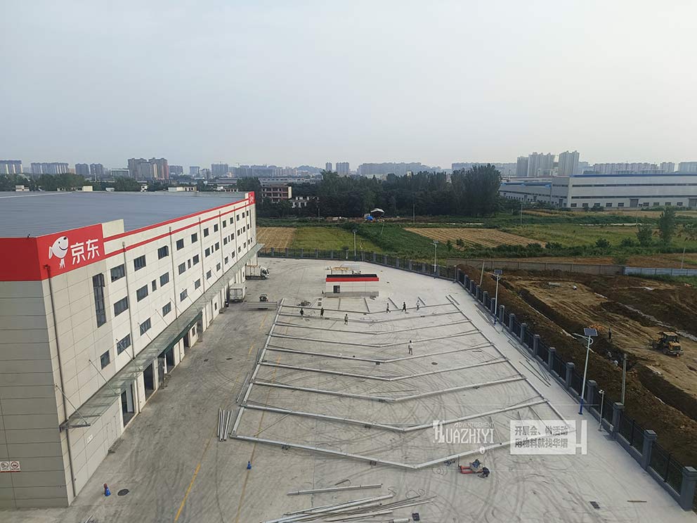 洛陽篷房出租公司搭建大中型篷房施工現場